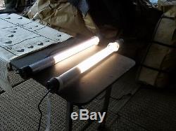 2. Light. Military Surplus Tent Lighting Set 110v Fluorescent Bulb Us Army
