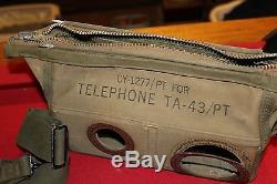 2 Lot Army Military Surplus Ta-43 Signal Corps Field Phone Radio Telephone