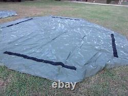 2. MILITARY SURPLUS HDT DRASH TENT FLOORS 2XB 14 FT x18 FT TARP SET US ARMY