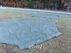 2. MILITARY SURPLUS HDT DRASH TENT FLOORS 2XB 14 FT x18 FT TARP SET US ARMY