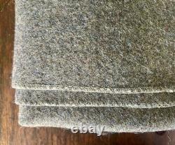 2 Vintage Army Military Bed Field Wool Blankets Olive Green