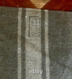 2 Vintage Army Military Bed Field Wool Blankets Olive Green
