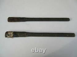 2 vintage military army field gear used wooden pick axe pickaxe handles tool