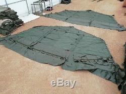 2x British Army 12x12 Mk2 Canvas Tent Door / End Section PAIR Military Surplus