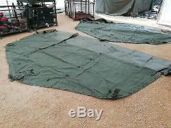 2x British Army 12x12 Mk2 Canvas Tent Door / End Section PAIR Military Surplus
