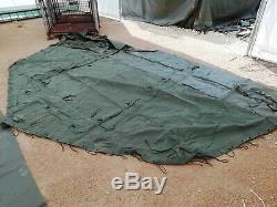 2x British Army 12x12 Mk2 Canvas Tent Door / End Section PAIR Military Surplus