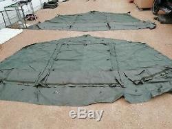 2x British Army 12x12 Mk2 Canvas Tent Door / End Section PAIR Military Surplus