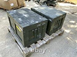2x Ex Army Wooden Crate JOB LOT Military Wood Box Case Upcycle Rustic Coffee
