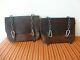 2x Perfect Swiss Army Military Big Saddle Leather Bag Ch Rarity Motorcycle Ww2