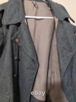 30s Swiss Army Medic Jacket Wool Military Pea Coat Rare