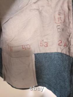 30s Swiss Army Medic Jacket Wool Military Pea Coat Rare