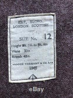 33 British Army London Scottish Hodden Grey Elcho tartan military kilt