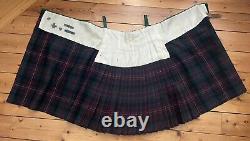 33 Genuine Queen's Own Cameron Highlanders military kilt 5'11-6'0