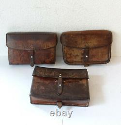 3x Swiss Army Military Leather Bag Card Holder Officier Switzerland package