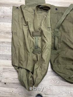 4 Vintage Military Army Duffle Bags