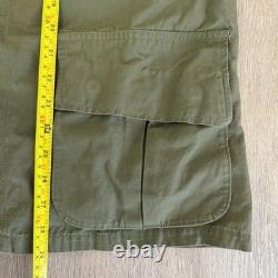 4 Vintage Military Vietnam OG 107 Green Ripstop Poplin Shirt Medium Short Patch