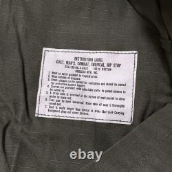 4 Vintage Military Vietnam OG 107 Green Ripstop Poplin Shirt Medium Short Patch