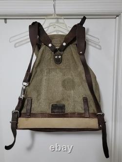50s 60s Swiss Army Military Backpack Rucksack Canvas Salt Pepper ALL OG PARTS
