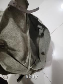 50s 60s Swiss Army Military Backpack Rucksack Canvas Salt Pepper ALL OG PARTS