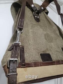 50s 60s Swiss Army Military Backpack Rucksack Canvas Salt Pepper ALL OG PARTS