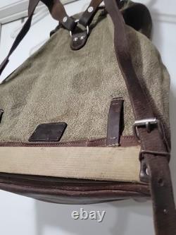 50s 60s Swiss Army Military Backpack Rucksack Canvas Salt Pepper ALL OG PARTS