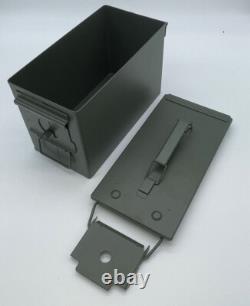 6 x 50 Cal Ammo Boxes, Ammo TIns, Green, Military Spec, Steel, New, Lockable