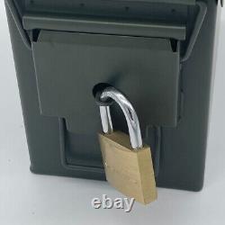 6 x 50 Cal Ammo Boxes, Ammo TIns, Green, Military Spec, Steel, New, Lockable
