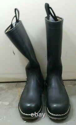 80s VTG German 9.5 EE 280 106 Army Military Bundeswehr Leather Pull On Jackboots