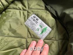 90s Vintage Swedish Army Military M90 Olive Green Winter Parka Coat 190/75 Sz XL