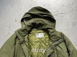 90s Vintage Swedish Army Military M90 Olive Green Winter Parka Coat 190/75 Sz XL