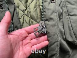 90s Vintage Swedish Army Military M90 Olive Green Winter Parka Coat 190/75 Sz XL