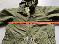 90s Vintage Swedish Army Military M90 Olive Green Winter Parka Coat 190/75 Sz XL