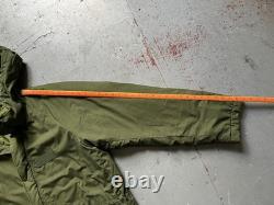 90s Vintage Swedish Army Military M90 Olive Green Winter Parka Coat 190/75 Sz XL