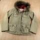 Abercrombie & Fitch Military Army Surplus Faux Fur Hooded Field Jacket Medium