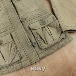 ABERCROMBIE & FITCH military army surplus faux fur hooded field jacket MEDIUM ABERCROMBIE & FITCH military army surplus faux fur hooded field jacket MEDIUM
