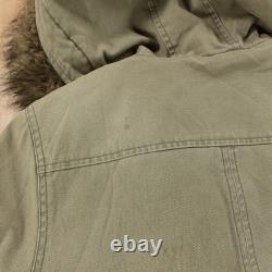 ABERCROMBIE & FITCH military army surplus faux fur hooded field jacket MEDIUM ABERCROMBIE & FITCH military army surplus faux fur hooded field jacket MEDIUM