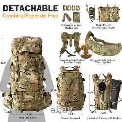 AKMAX Military Army ILBE Large Rucksack with Detacheable Tactical Backpack