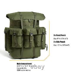 AKMAX Military Issue ALICE Pack Large Rucksack Army Bag with Frame/Straps OD