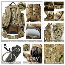 AKMAX Military Large Rucksack Army Tactical MOLLE 3 Day Assault Pack Multicam