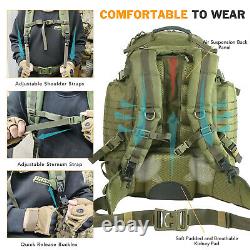 AKMAX Military Large Rucksack Army Tactical MOLLE 3 Day Assault Pack Olive Drab