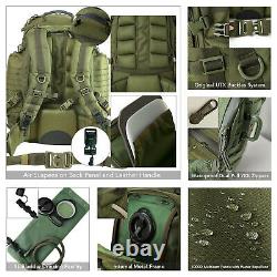 AKMAX Military Large Rucksack Army Tactical MOLLE 3 Day Assault Pack Olive Drab