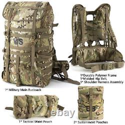 AKMAX Military MOLLE 2 Large Rucksack Army Tactical Backpack with Frame Multicam