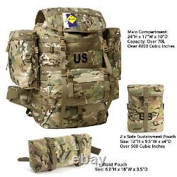 AKMAX Military MOLLE 2 Large Rucksack Army Tactical Backpack with Frame Multicam