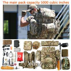 AKMAX Military MOLLE 2 Large Rucksack Army Tactical Backpack with Frame Multicam