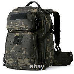 AKMAX Military Medium Rucksack Army Tactical MOLLE 3 Day Assault Pack Dark Night