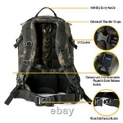 AKMAX Military Medium Rucksack Army Tactical MOLLE 3 Day Assault Pack Dark Night