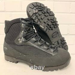 AKU BLACK LEATHER HIGH LIABILITY COMBAT BOOTS Size 7 Medium, British Military