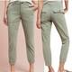 Amo Army Twist Denim Straight Leg Cotton Pants In Military Surplus Size 30
