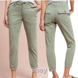 AMO Army Twist Denim Straight Leg Cotton Pants in Military Surplus Size 30