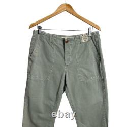 AMO Army Twist Denim Straight Leg Cotton Pants in Military Surplus Size 30
